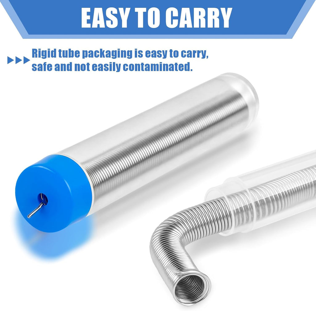 60/40 Solder Wire, 4 PCS Rosin Core Solder, Soldering Wire for Stained Glass, Electrical Soldering, Components Repair (2P 0.8mm/12g and 2P 1mm /15g)