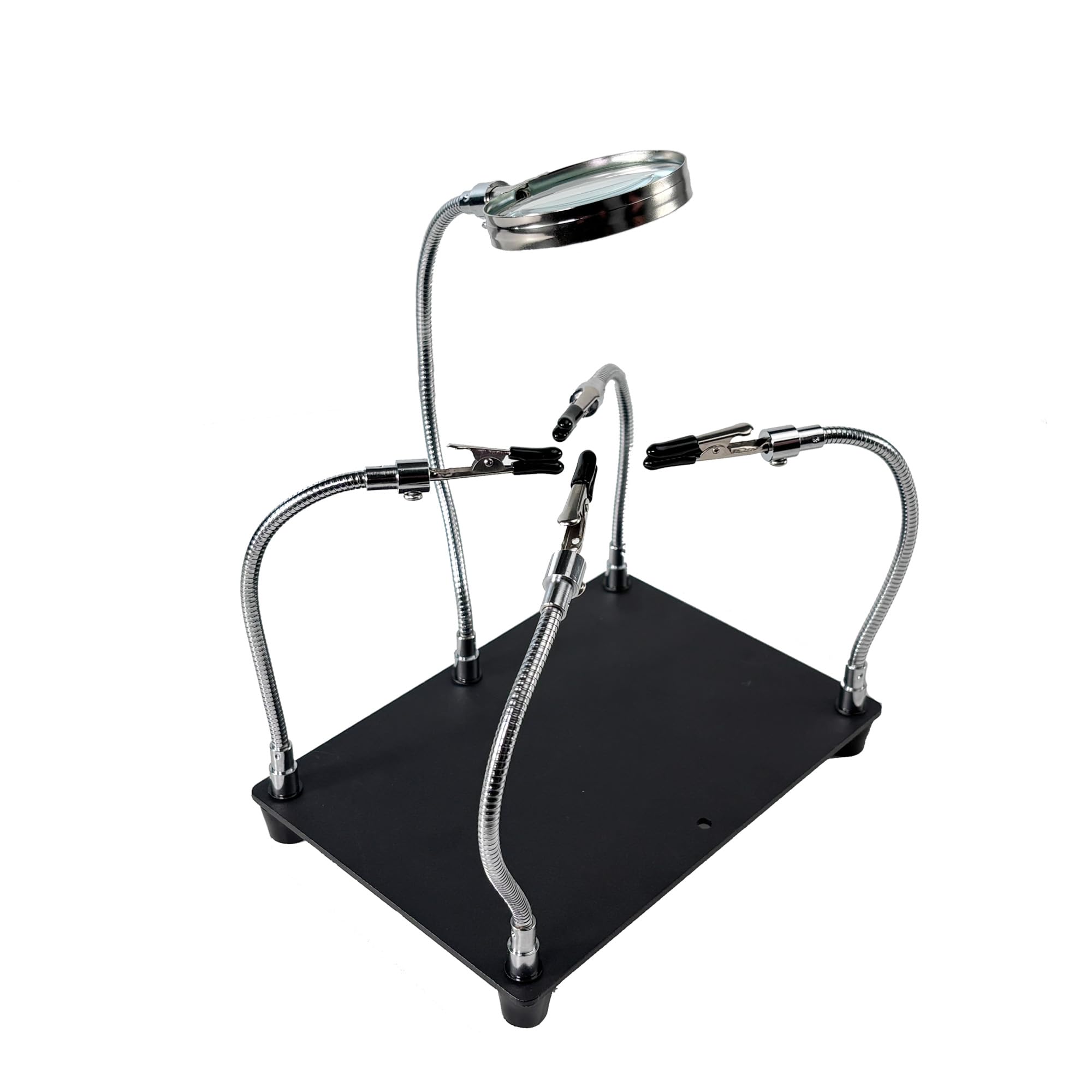 2-in-1 Helping Hands Soldering Kit, Helping Hands Soldering Station with Silicone Soldering Mat, 6 Flexible Metal Arms Third Hand Soldering Tool for Electronic Repair Soldering Assembly Jewelry Crafts