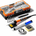 Soldering Iron Kit, 90W 110V LCD digital soldering gun，12-in-1 Soldering Iron Kit Tool，Temperature adjustable from 180-480°C，5 soldering tips，soldering wire，soldering paste，soldering pump