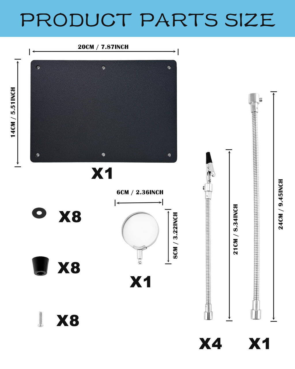2-in-1 Helping Hands Soldering Kit, Helping Hands Soldering Station with Silicone Soldering Mat, 6 Flexible Metal Arms Third Hand Soldering Tool for Electronic Repair Soldering Assembly Jewelry Crafts