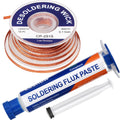 Solder Wick Braid And Solder Flux Paste, No Clean Soldering Flux(10cc) Soldering Remover Tool, 10ft Desoldering Wick Braid For Electronics Repair For Disassemble Electrical Components
